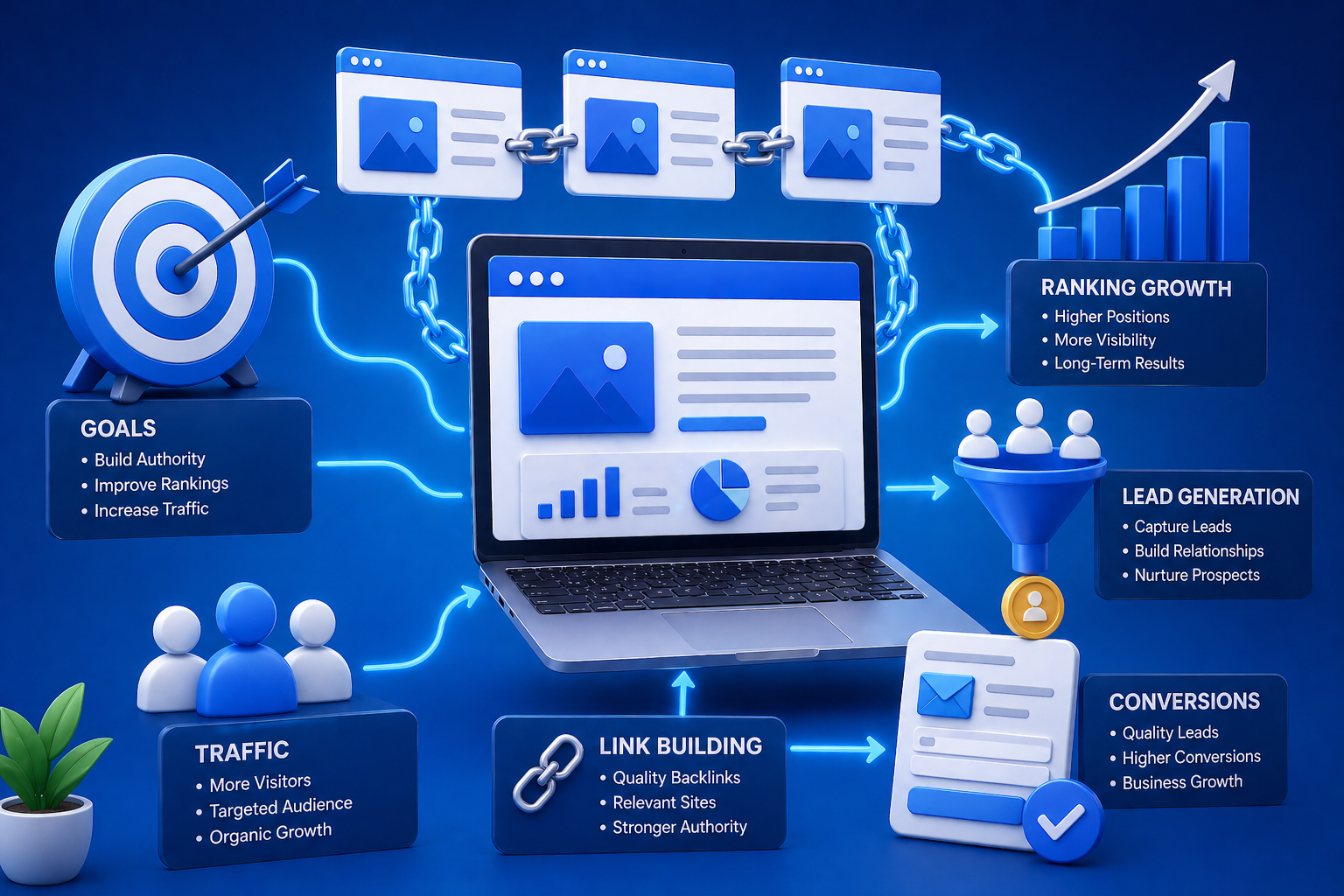 Link building goals to improve SEO rankings